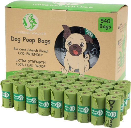 Greener  Walker by HZL Dog Poop Bags- 15 Microns Extra Thick | 100% Leak-Proof & Heavy Duty Waste Bags for Wholesale