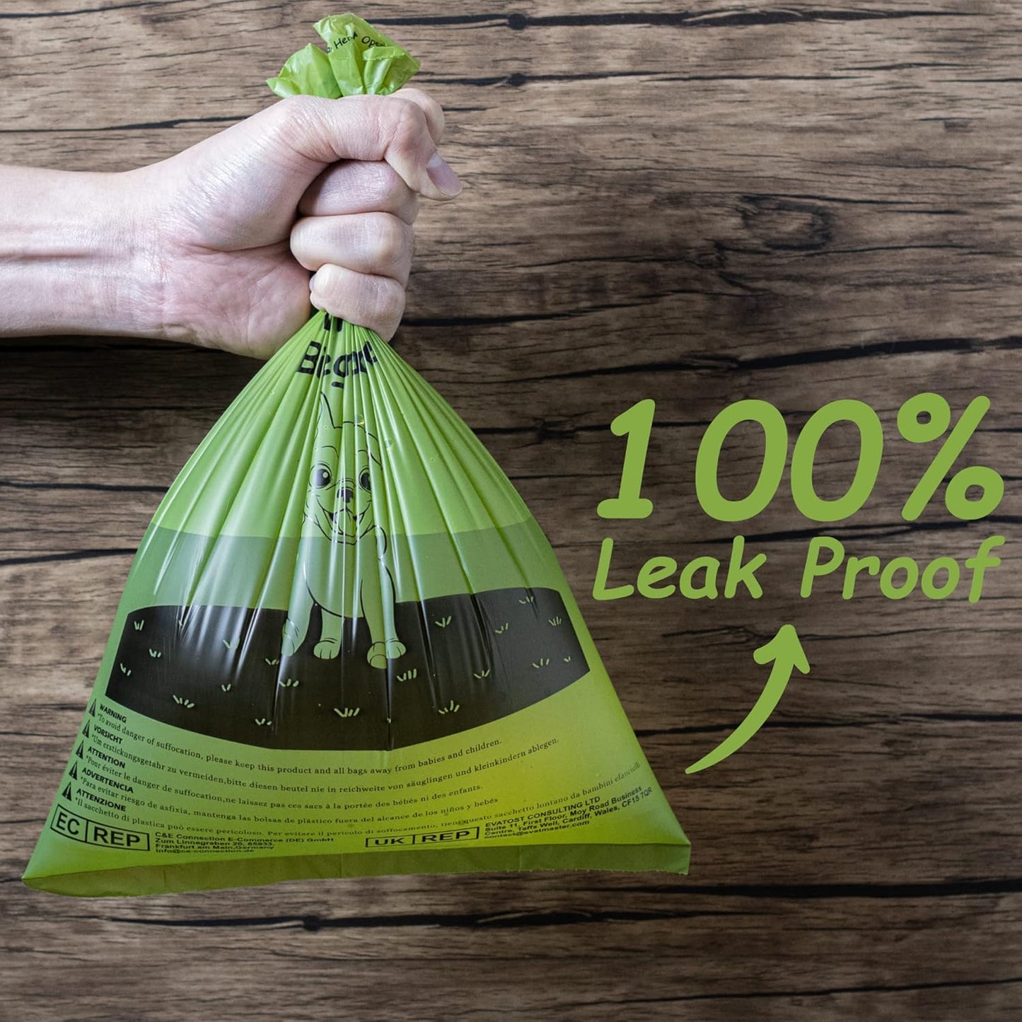 Greener  Walker by HZL Dog Poop Bags- 15 Microns Extra Thick | 100% Leak-Proof & Heavy Duty Waste Bags for Wholesale